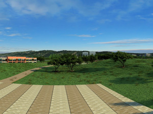 Urban green space 3D Модель