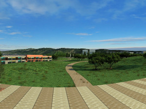 Urban green space 3D Модель