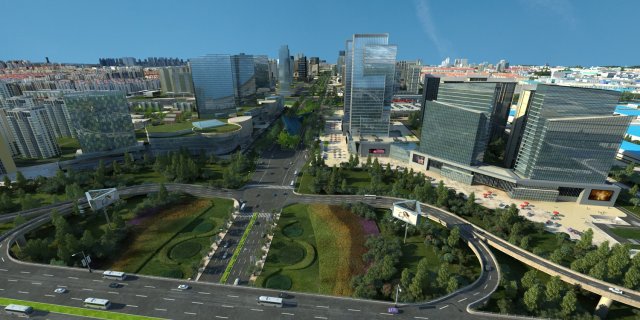 City Scene Modelo 3D .c4d .max .obj .3ds .fbx .stl .blend 