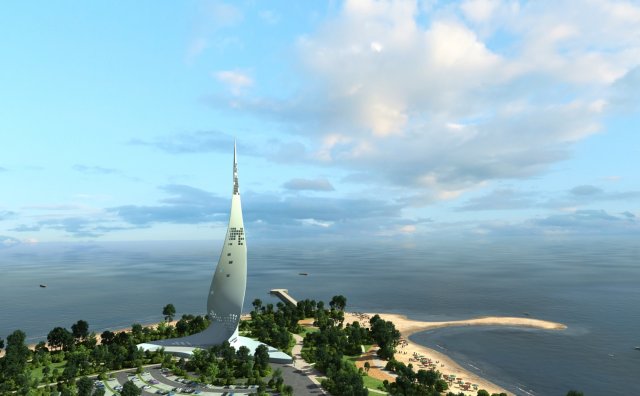 City Scene Modelo 3D .c4d .max .obj .3ds .fbx .stl .blend 