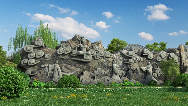 Ancient architecture 3D Model .c4d .max .obj .3ds .fbx .stl .blend 