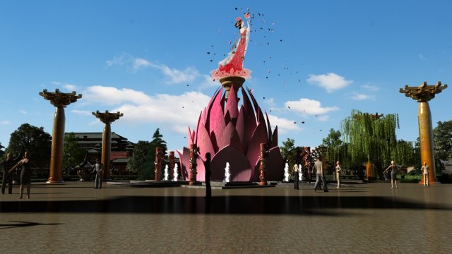 Ancient architecture 3D Model .c4d .max .obj .3ds .fbx .stl .blend 