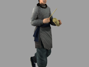 Man in Qing Dynasty 3D Model