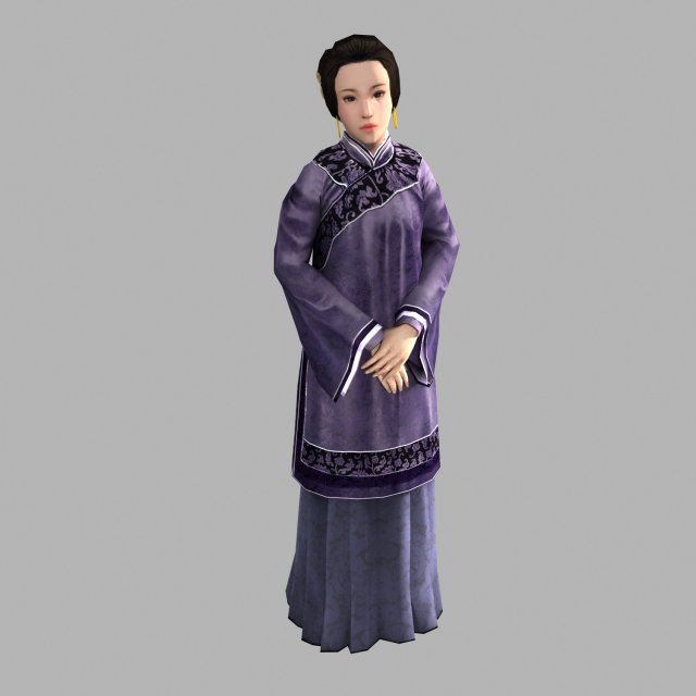 Qing Dynasty Women Modèle 3D .c4d .max .obj .3ds .fbx .stl .blend 