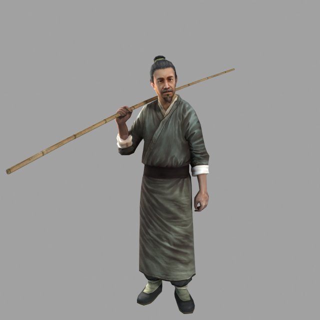 Song Dynasty Men Model 3D .c4d .max .obj .3ds .fbx .stl .blend 