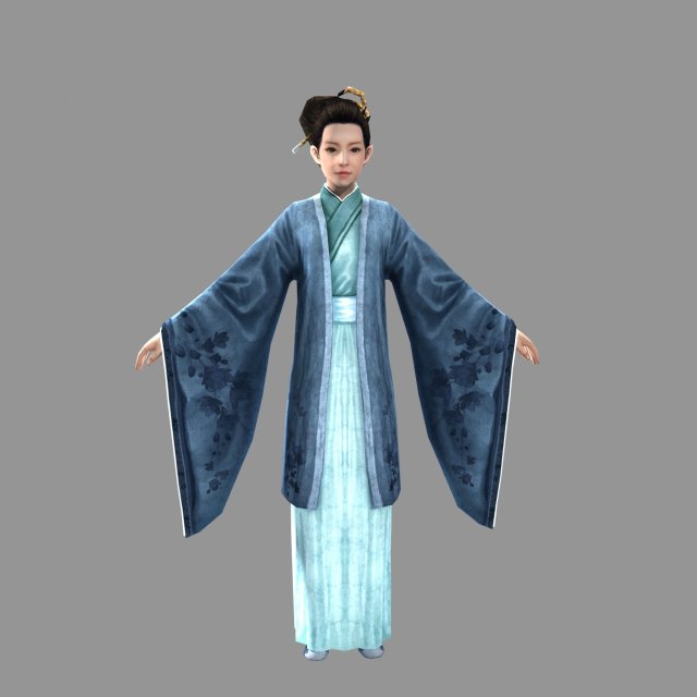 Song Dynasty Women Modèle 3D .c4d .max .obj .3ds .fbx .stl .blend 