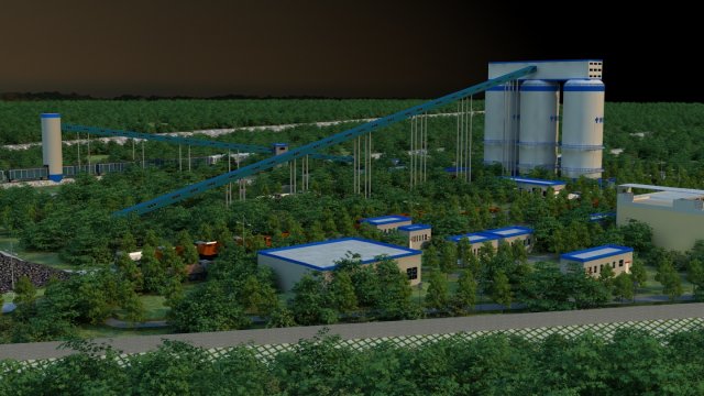 Chemical plant 3D Model .c4d .max .obj .3ds .fbx .stl .blend