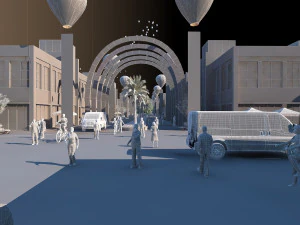 Wholesale market 3D Model