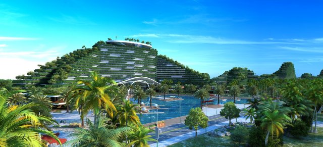 Green city Model 3D .c4d .max .obj .3ds .fbx .stl .blend 