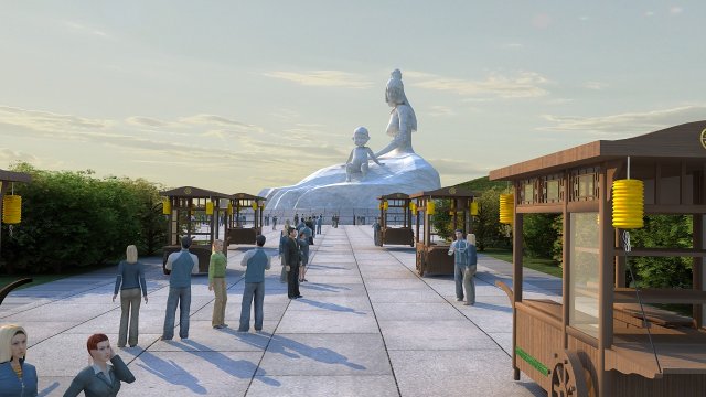 Ancient city statue Modello 3D .c4d .max .obj .3ds .fbx .stl .blend 