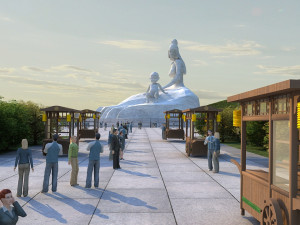 Ancient city statue 3D Model