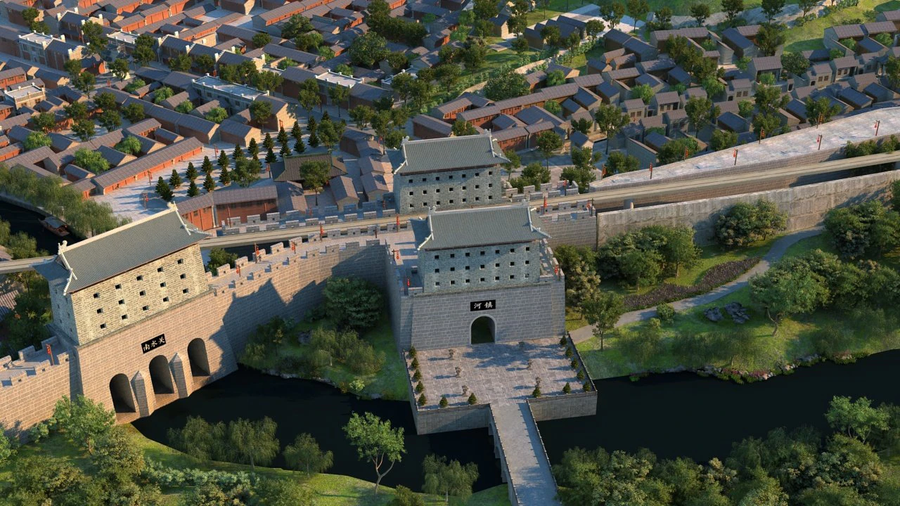 Ancient town 3D Model .c4d .max .obj .3ds .fbx .stl .blend 