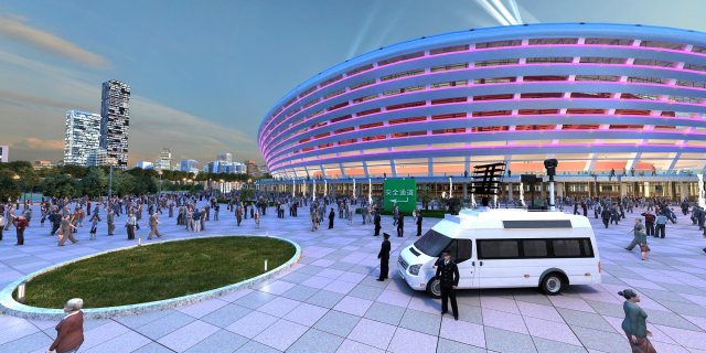 Stadium 3D Modell .c4d .max .obj .3ds .fbx .stl .blend 