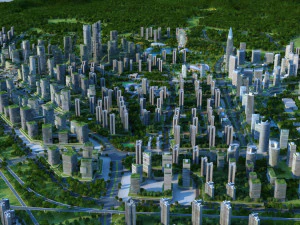 都市の建物 3Dモデル