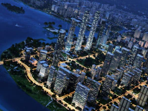 都市の建物 3Dモデル