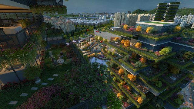 Green city Modelo 3D .c4d .max .obj .3ds .fbx .stl .blend 