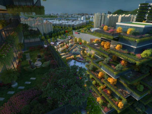 Cidade verde Modelo 3D