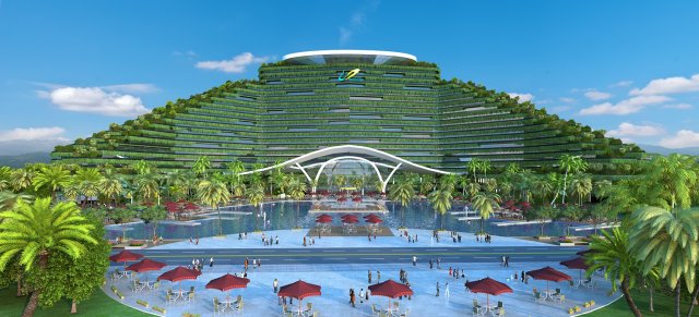 Green city 3D 모델 .c4d .max .obj .3ds .fbx .stl .blend 