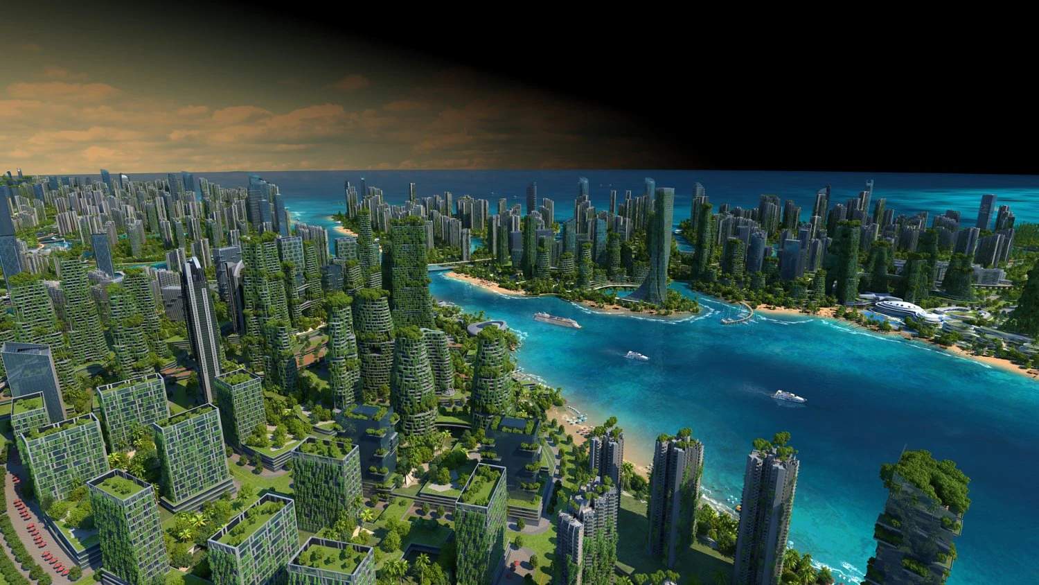 Green city 3D Model .c4d .max .obj .3ds .fbx .stl .blend 