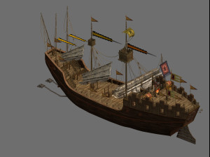 Ancient warship 3Dモデル
