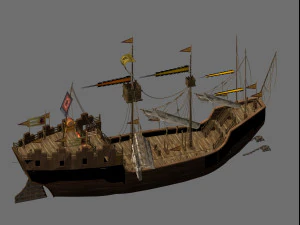 Ancient warship 3D Model