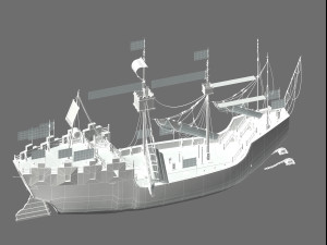 Ancient warship 3Dモデル
