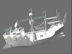 Ancient warship 3D Model