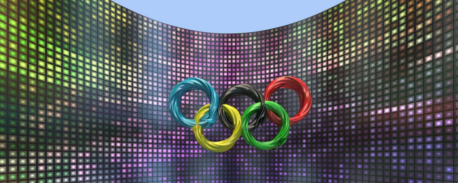 Five Ring Flag 3D Model .c4d .max .obj .3ds .fbx .stl .blend 