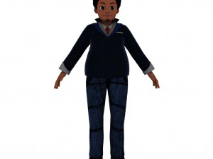 Cartoon employee 3D Model