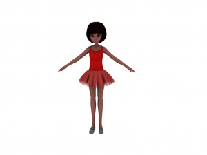 Cartoon girl Model 3D