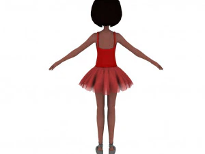 Cartoon girl 3D Model