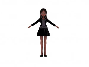 Cartoon girl 3D Model