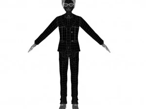 Cartoon employee 3D Model