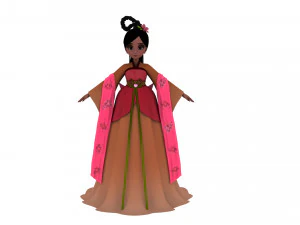 ni&ntilde;a de dibujos animados Modelo 3D