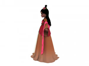 Cartoon girl 3D Model