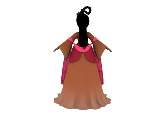 Cartoon girl 3D Model