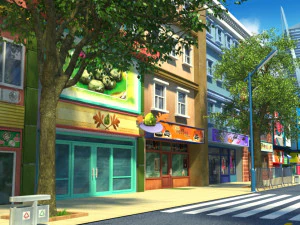 Cartoon city 3D Model