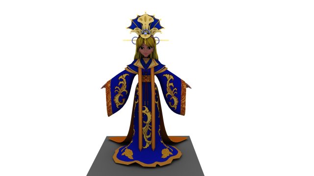 Cartoon queen Modèle 3D .c4d .max .obj .3ds .fbx .stl .blend 