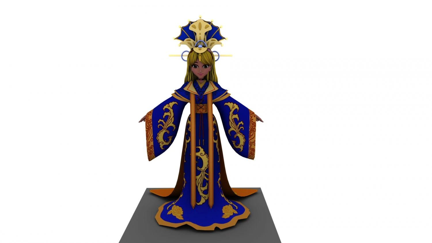 Cartoon queen 3D Model .c4d .max .obj .3ds .fbx .stl .blend 