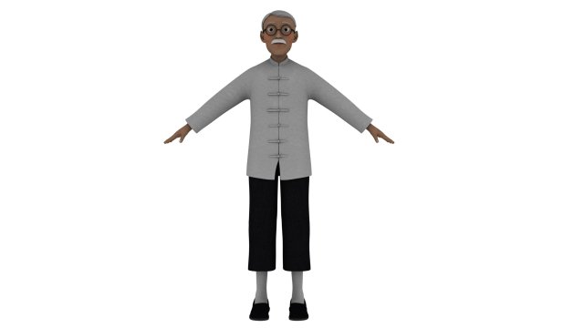 Cartoon old man Modelo 3D .c4d .max .obj .3ds .fbx .stl .blend 