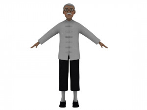 Cartoon old man Modelo 3D