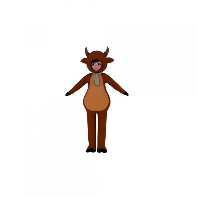 Cartoon girl Modelo 3D .c4d .max .obj .3ds .fbx .stl .blend 
