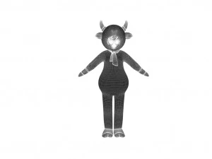 Cartoon girl 3D Model