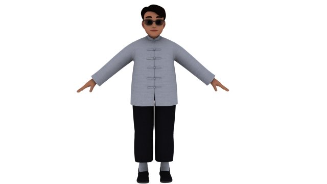 Cartoon man 3Dモデル .c4d .max .obj .3ds .fbx .stl .blend 