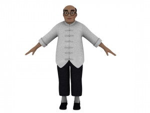 Cartoon old man 3D Model