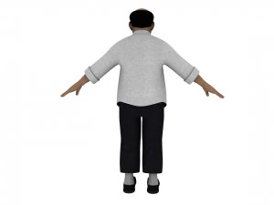 Cartoon old man 3D Model