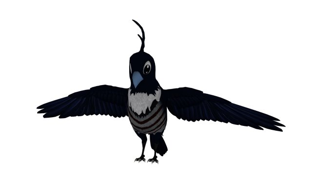 Cartoon parrot 3D Model .c4d .max .obj .3ds .fbx .stl .blend 