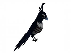 Cartoon parrot 3D Model