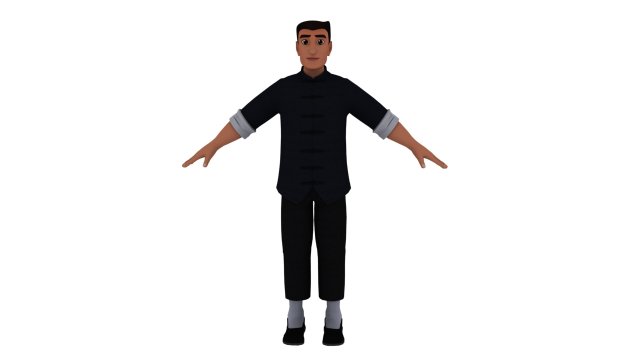 Cartoon man 3D Model .c4d .max .obj .3ds .fbx .stl .blend 