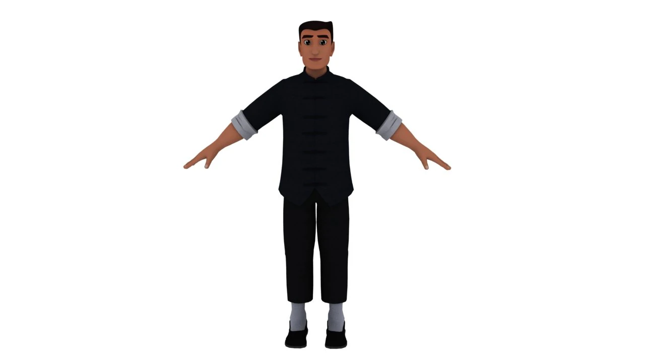 Cartoon man 3D Model .c4d .max .obj .3ds .fbx .stl .blend 
